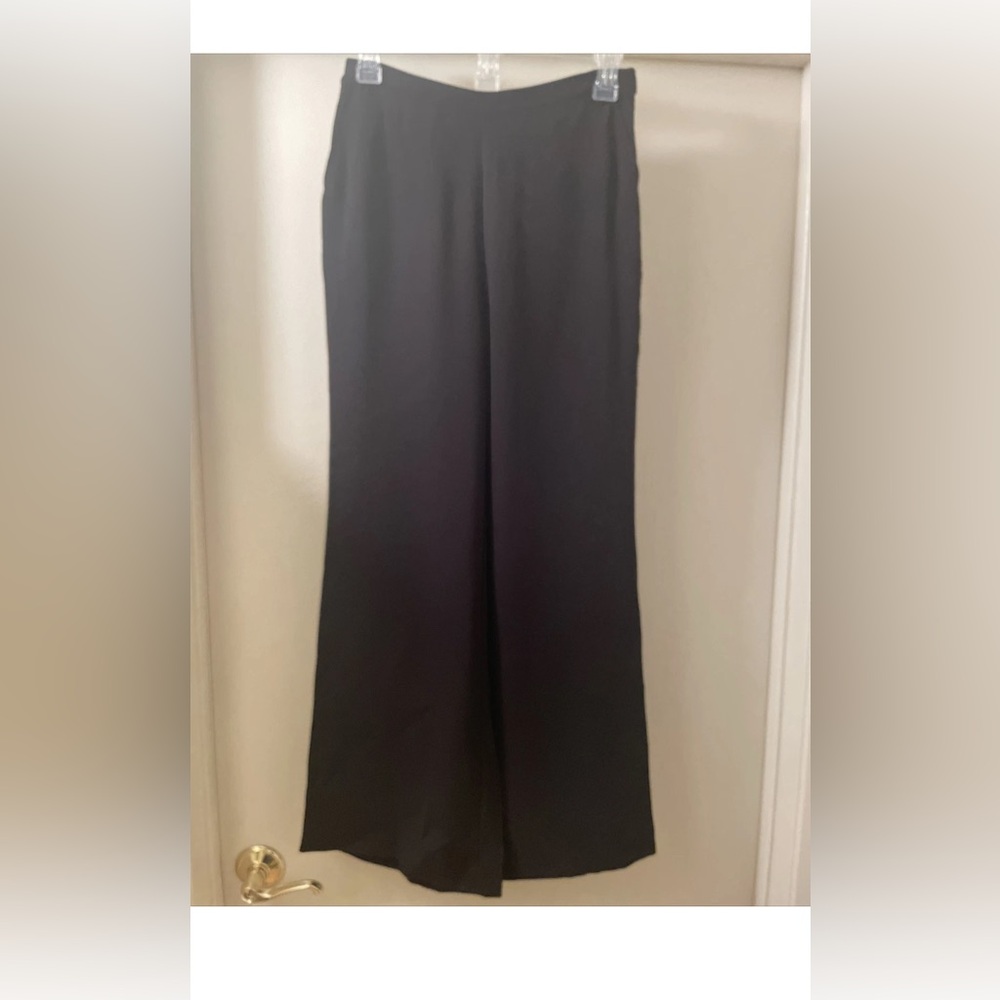 careste silk black pants wide leg sz 2 new